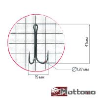 Крючки двойные Mottomo ZX-02L #1/0 10шт