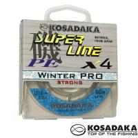 Зимний шнур Kosadaka Super Line PE X4 Winter Pro 50m Blue 0.08mm 4.9kg