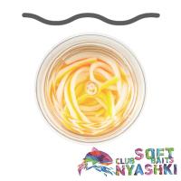 Мягкие приманки Nyashki.Club Червь Лапша Доширак 90 белый/оранжевый 12шт