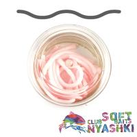 Мягкие приманки Nyashki.Club Червь Лапша Доширак 90 белорозовый 12шт
