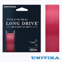 Шнур Unitika Long Drive PE X4 Pink 150m #0.3 6lb 2.7kg