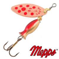 Блесна вертушка Mepps Aglia Long Heavy 1 CU OR RG 8gr Медь Золото Красный