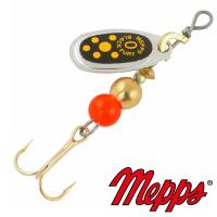 Блесна вертушка Mepps Comet Black Fury 0 AG JN 2.5gr Серебро Желтый