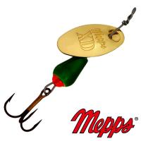 Блесна вертушка Mepps XD Platinum 2 OR VR 5gr Золото Зеленый