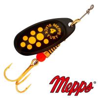 Блесна вертушка Mepps Comet Black Fury 4 NR JN 9gr Черный Желтый