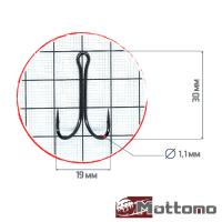 Крючки двойные Mottomo ZX-02L #2/0 10шт