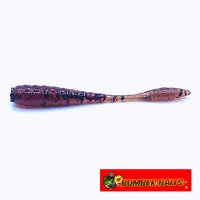 Мягкие приманки Bomber Baits Worm 25mm 001 UV Motor Oil 15шт