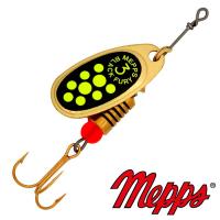 Блесна вертушка Mepps Comet Black Fury 3 OR CH 6.5gr Золото Chartreuse
