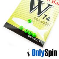 Вольфрамовые головки OnlySpin зеленый 3.8mm 0.45gr 5шт