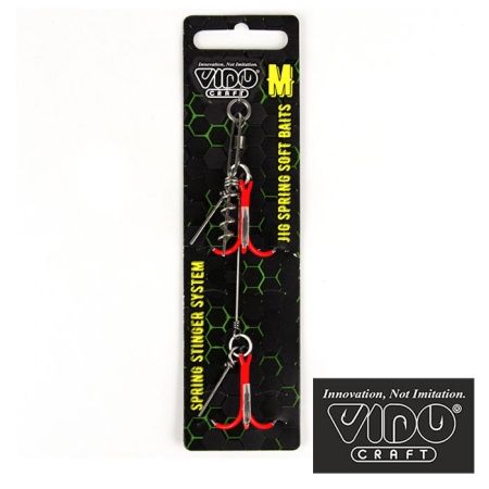 Стингер Vido Craft цветной титановый Jig Spring Soft Baits M 9cm