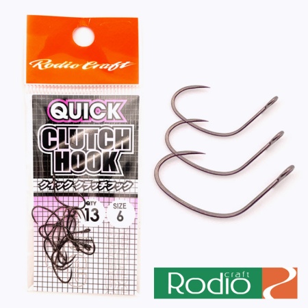 Крючки одинарные Rodio Craft Quick Clutch Hook #6 13шт