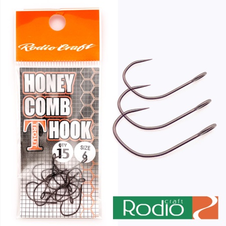 Крючки одинарные Rodio Craft Honey Comb T Hook #6 50шт