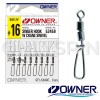 Вертлюжки с застежкой Owner 52459 Sinker Hook W Crane 72459 #14 8шт