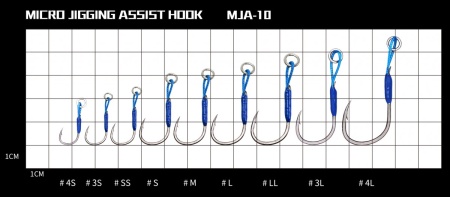 Крючки ассисты Hearty Rise Micro Jigging Assist Jook LL 4шт