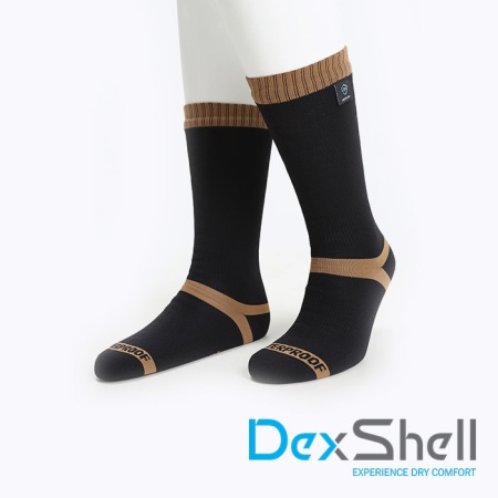 Водонепроницаемые носки DexShell Hytherm Pro Tobacco черный/коричневый L(43-46)