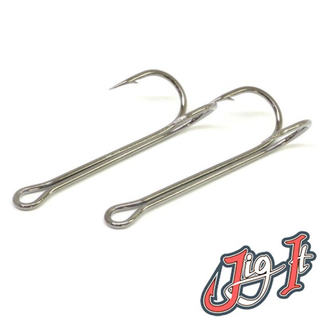 Крючки двойные Jig It Long Double Hooks #1 10шт
