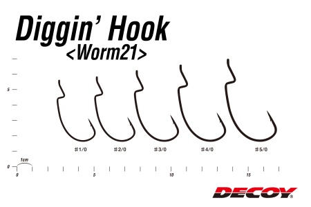 Крючки офсетные Decoy Worm 21 #1/0 7шт