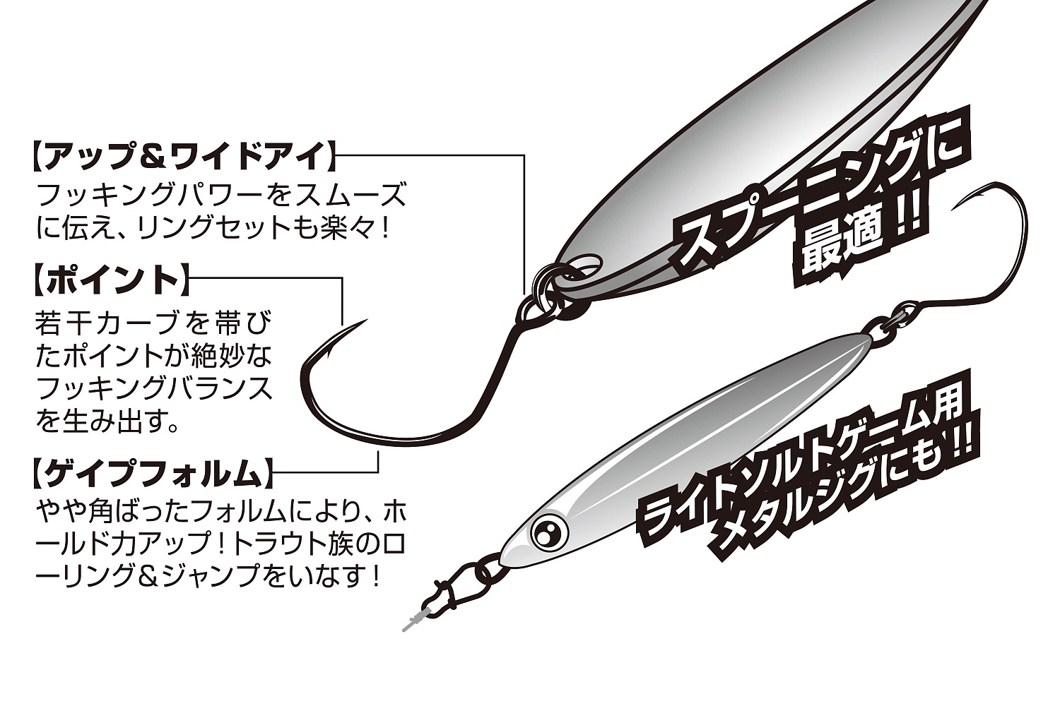 Крючки одинарные Decoy Single 30 Spoonin #8 12шт