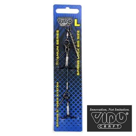 Стингер Vido Craft цветной титановый со спиралью Spring Lock Big Size L 10.5cm