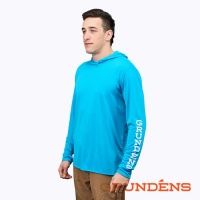 Футболка Grundens Tough Sun Hoodie Azure XL