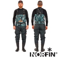 Вейдерсы Norfin Pilot Bootfoot Camo с сапогами M 43