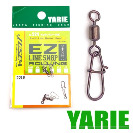 Застежки Yarie EZ Line Snap 524 #00 18lb 8.1kg 5шт