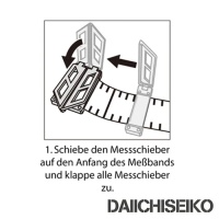 Рулетка для измерения рыбы Daiichiseiko Nogiscale 125 white
