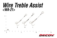Крючки ассисты Decoy WA-21 Wire Treble Assist L 2шт