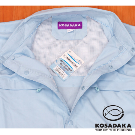 Рубашка Kosadaka Ice Silk Sunblock голубая L