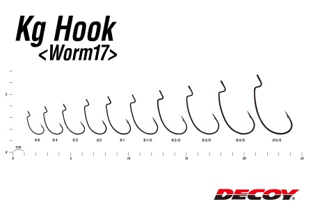 Крючки офсетные Decoy Worm 17 #1/0 9шт
