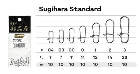Застежка Sugihara Brazed Snap Standart #00 7kg 10шт