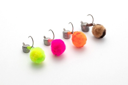 Джиг-головка с подвесом Jackall Timon Egg Pompon 1.5gr Choco