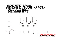 Крючки одинарные Decoy AT-31 Areate Hook #6 10шт