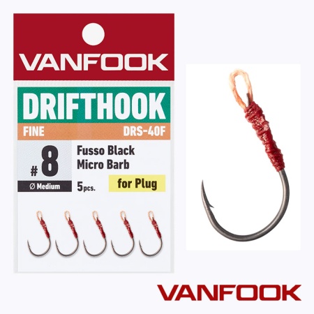Крючки ассисты Vanfook DRS-40F Fusso Black Micro Barb #12 5шт