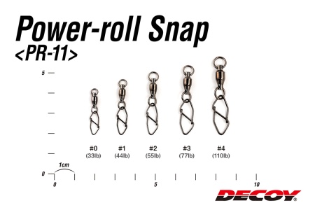 Вертлюжки с карабином Decoy Roll Snap PR-11 #2 24.7kg 2шт