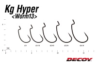 Крючки офсетные Decoy Worm 13 #2/0 6шт