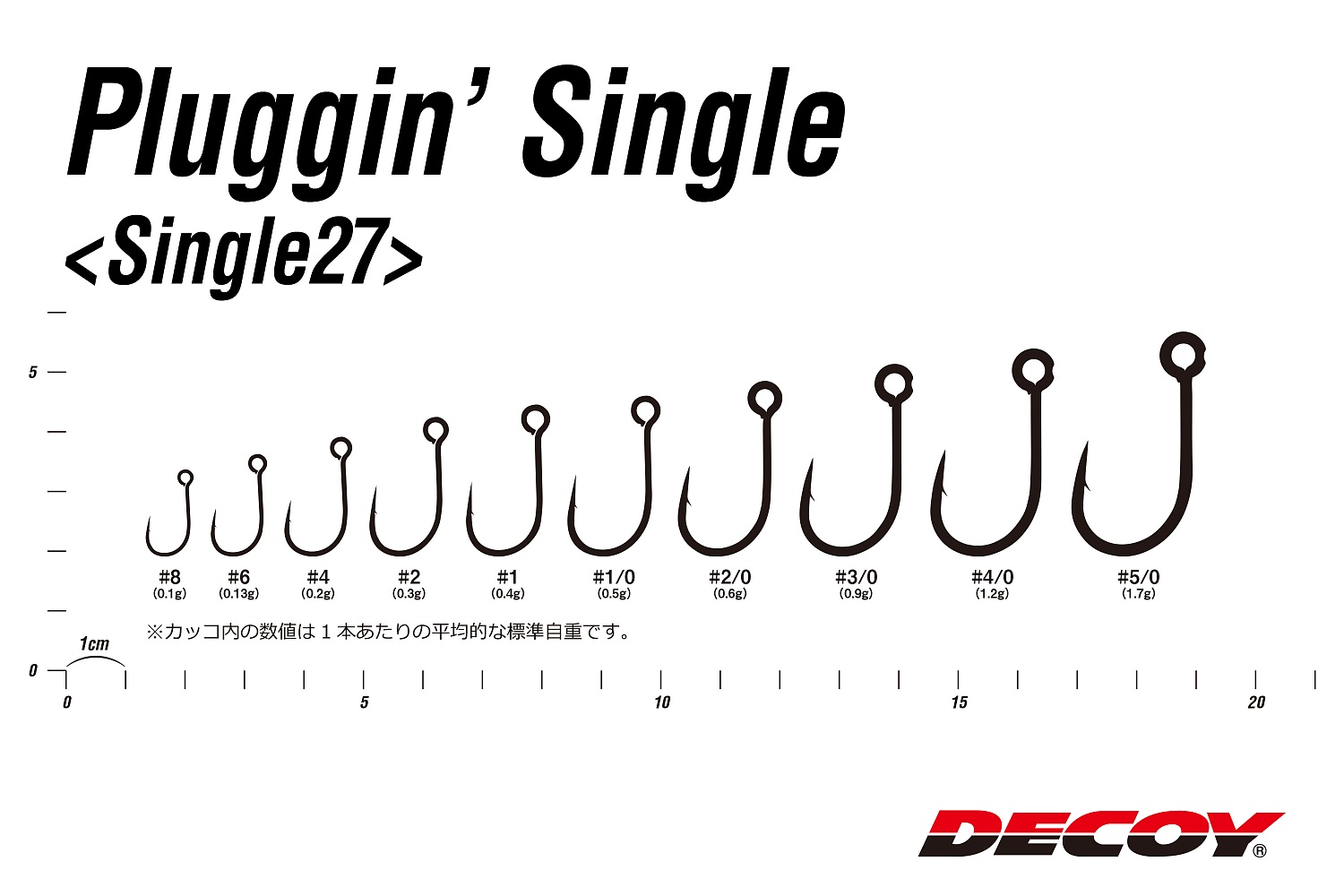 Крючки одинарные Decoy Single 27 Plugin #4 8шт