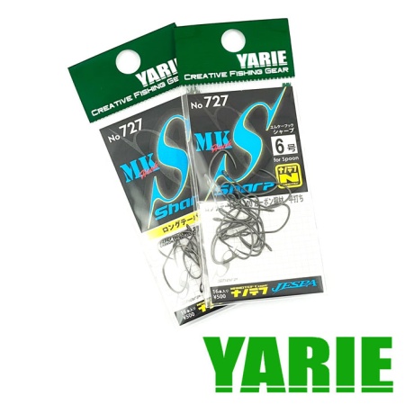 Крючки одинарные Yarie MK S Sharp 727 #9 16шт