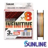 Шнур Sunline Infinitive PE X8 200m multicolor #1 18lb 0.165mm 8.2kg