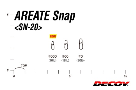 Застежки Decoy SN-20 Areate Snap #0 13kg 10шт