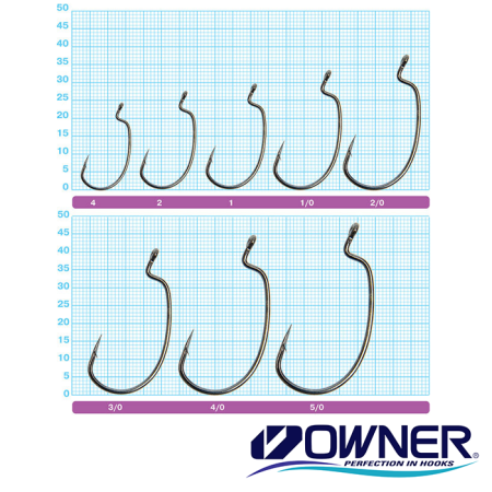 Крючки офсетные Owner 5137 Rig'n Hook 1/0 6шт
