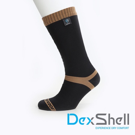 Водонепроницаемые носки DexShell Hytherm Pro Tobacco черный/коричневый L(43-46)
