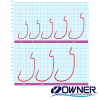 Крючки офсетные Owner 5109 J-Light Worm Hook Red 4 6шт