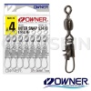 Вертлюжки с застежкой Owner 52470 Inter Snap Crane 10 14kg 10шт