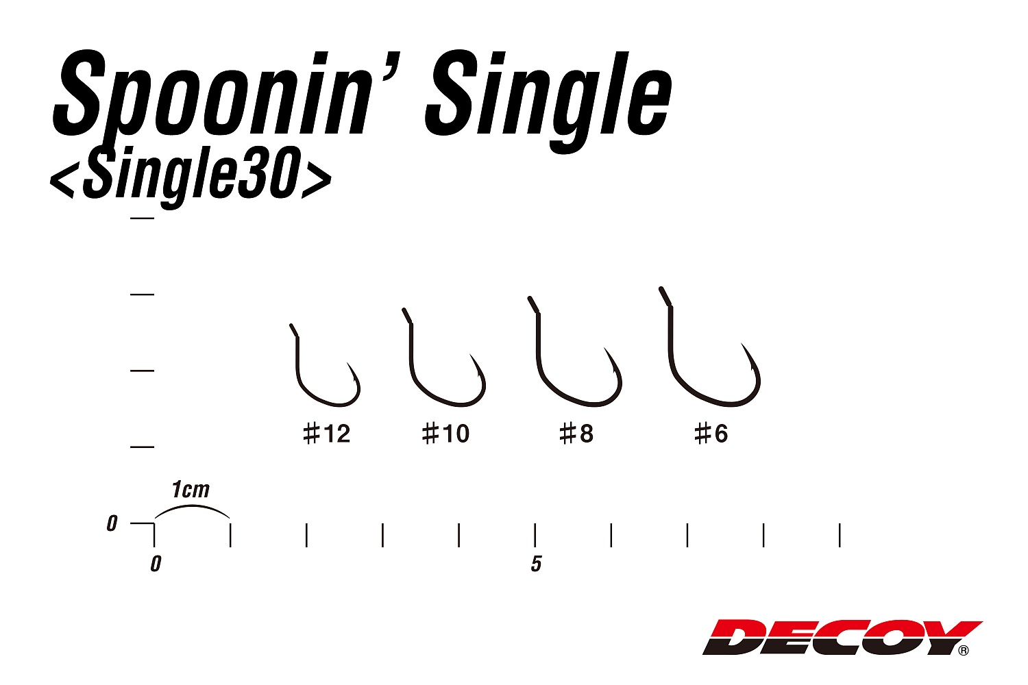Крючки одинарные Decoy Single 30 Spoonin #8 12шт