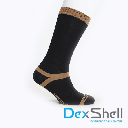 Водонепроницаемые носки DexShell Hytherm Pro Tobacco черный/коричневый L(43-46)