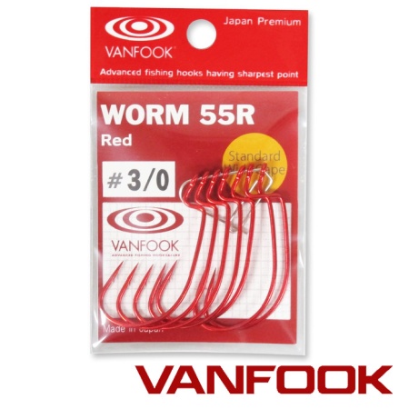 Крючки офсетные Vanfook Worm-55R #5/0 5шт