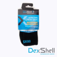 Водонепроницаемые носки DexShell Ultra Thin Crew черный/голубой M(39-42)