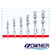 Вертлюжки с застежкой Owner 52567 Hooked Snap Swivel 72567 #10 9шт