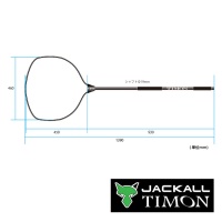 Подсак Jackall Timon T-Connection Landing Net black с доп. ручкой 60cm (EVA)